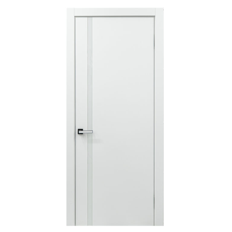 Modern interior door YL-H white with white glass