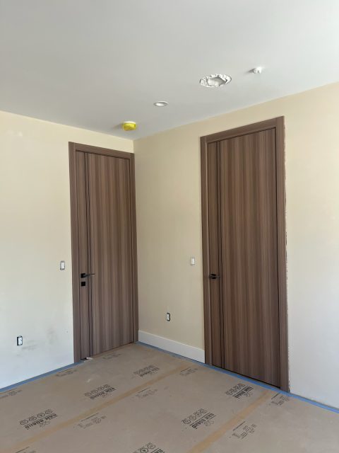 Minimalist design with black hardware