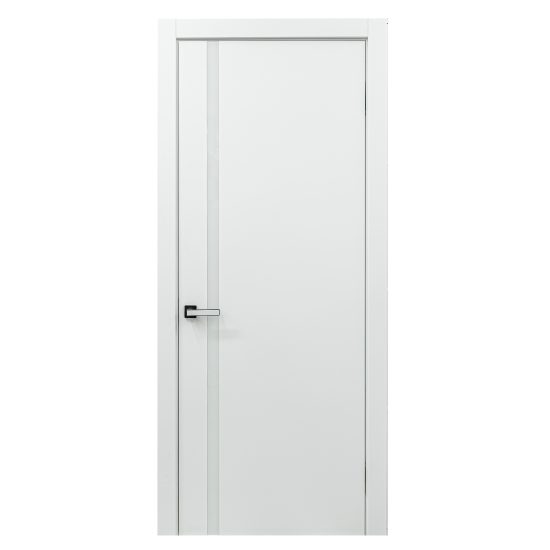 Modern interior door YL-H white with white glass